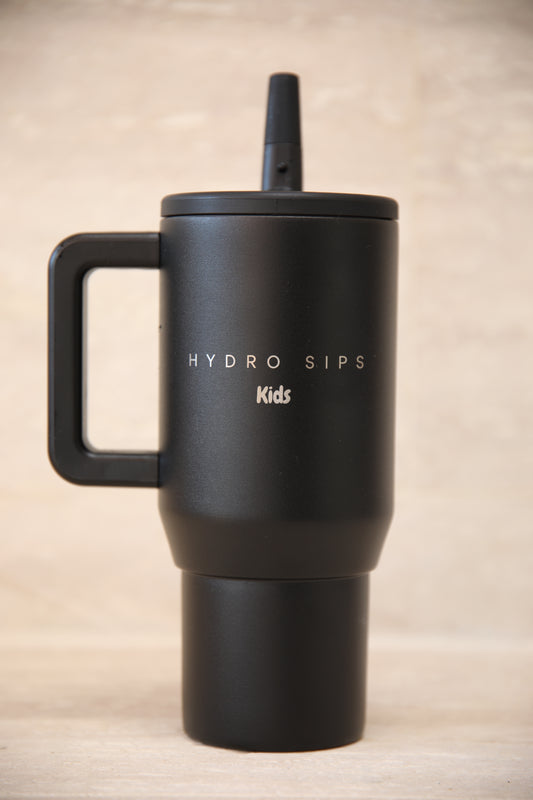 HYDRO SIPS Kids Travel Tumbler - Fekete